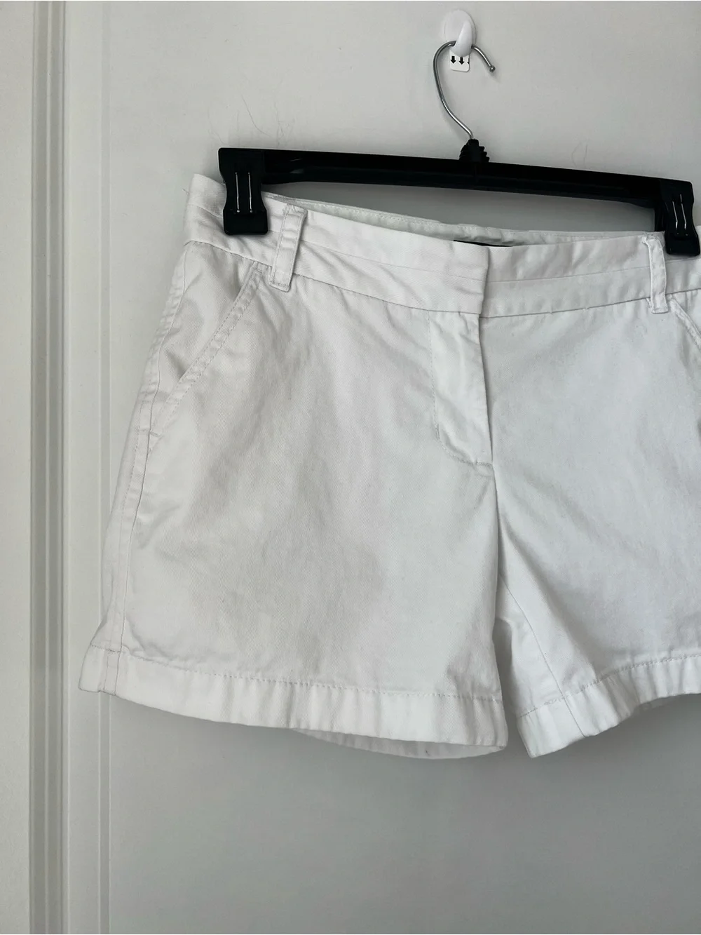J. Crew White Cotton Tailored Shorts